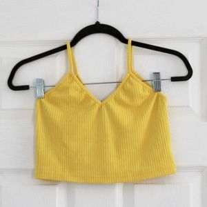 🌻 MISSGUIDED | YELLOW CROP TOP 🌼